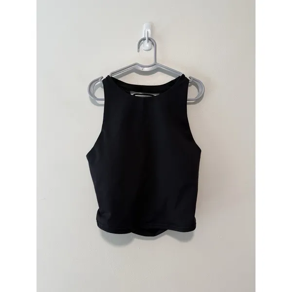 Alo Yoga Movement Black Strappy Back Long Line Sports Bra Size XS - Image 3