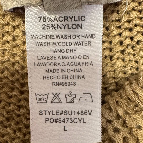 Cozy Casual Knit 2 Piece Lounge Set Camel Brown Sweater and Shorts SU1486V Large - Image 8