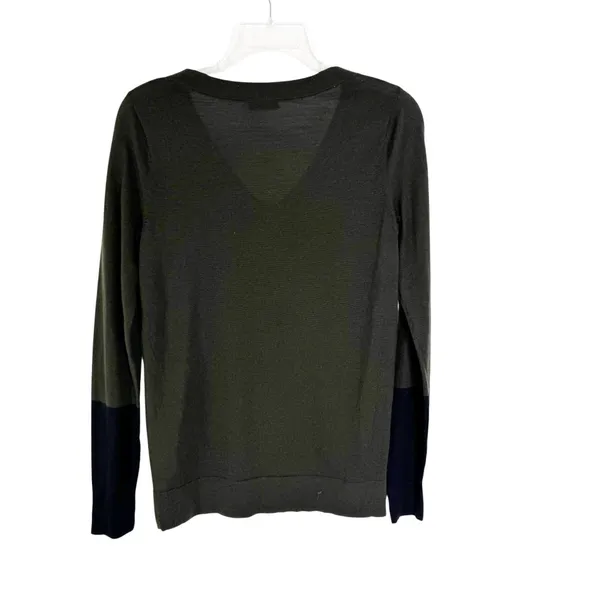 Club Monaco Italian Wool Agnes Sweater Green and Black Size S - Image 3