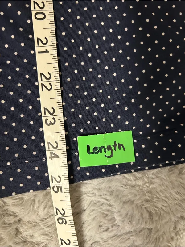 Lauren Ralph Lauren Navy and White Polka Dot Capri Pajama Set - Image 6