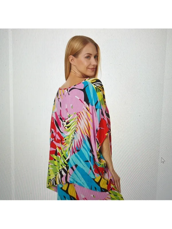 Natori Bora Bora Caftan PJs 2 PC Set Size Small Crinkle Fabric - Image 4