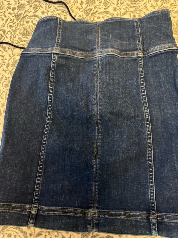 Free People Pencil Denim Skirt - Image 4