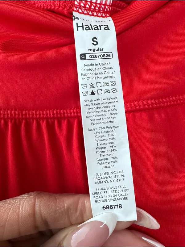 Halara SoftlyZero High Waisted Tummy Control 2-in-1 Color Block Mini Skort - Image 3