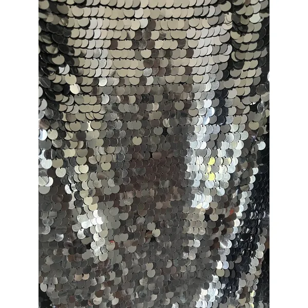 Mac Duggal Black Sequined Bodycon Short Sleeve Mini Dress Size 6 - Image 4