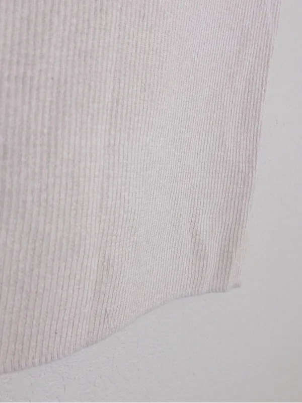 NWT Naadam Silk Cashmere Ribbed Knit Midi Skirt S Pebble Pencil High Waisted - Image 5