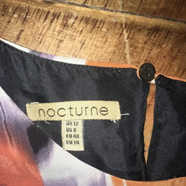 Nocturne blouson artsy luxe business casual size 8 silk dress - Image 3