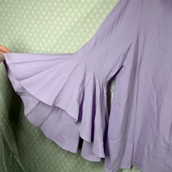 Tuckernuck Light Purple Button Up Flutter‎ Sleeve Top - Image 4