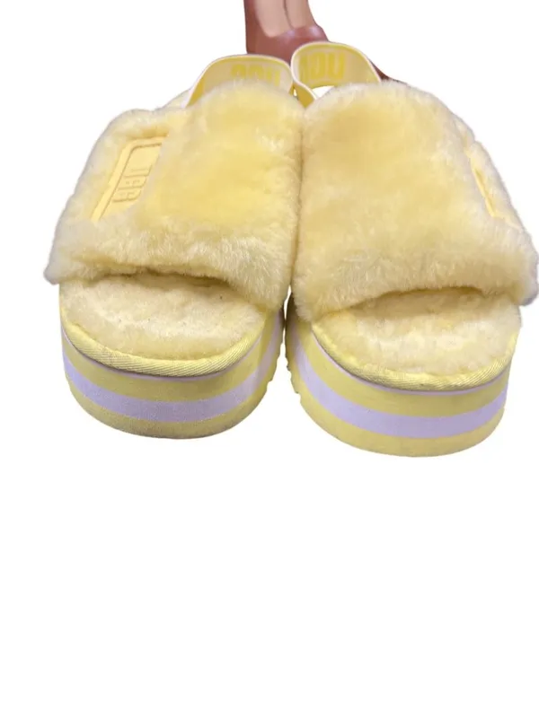 UGG Fluff sugar platform wms yellow slingback casual sandals sz 10 SKU 10-654 - Image 13