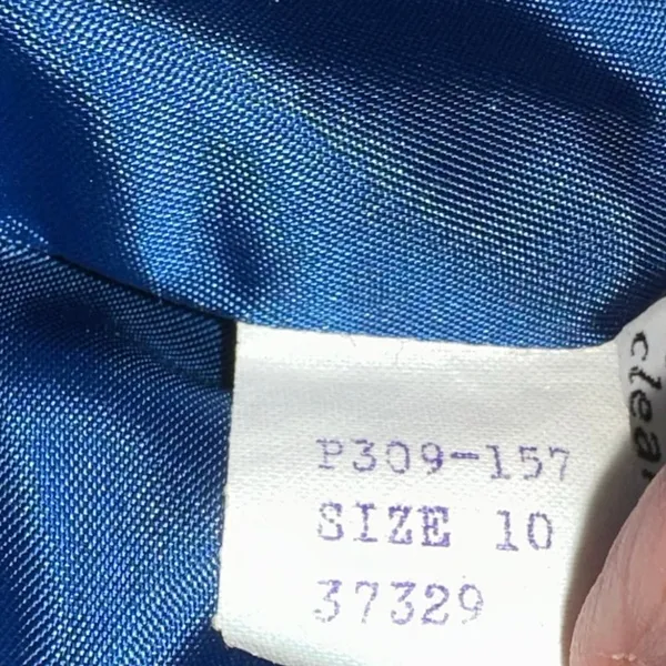 Pendleton Vintage‎ Royal Blue Cropped Virgin Wool Button Front Jacket Petite - Image 4