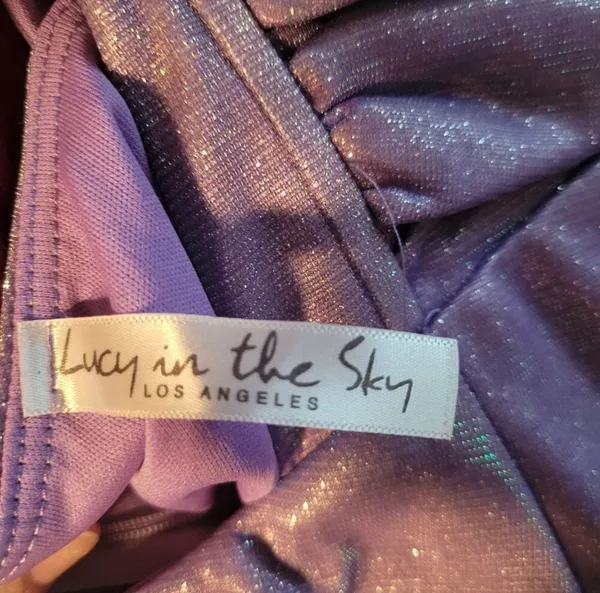 Sparkly purple mini dress - Image 4