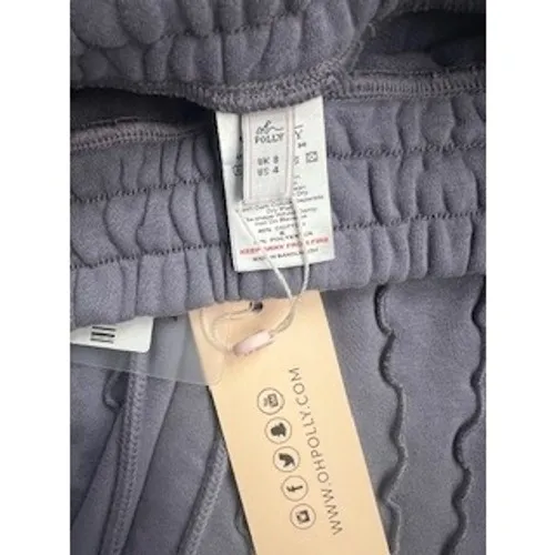 Oh Polly Exposed-Seam Shorts Size 4 NWT‎ Gray Boutique Lounge Mini Shorts - Image 3