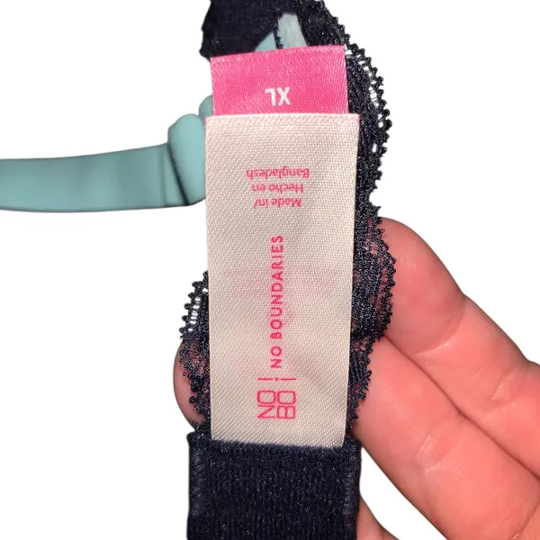 No Boundaries Lace Bralette Blue XL - Image 4