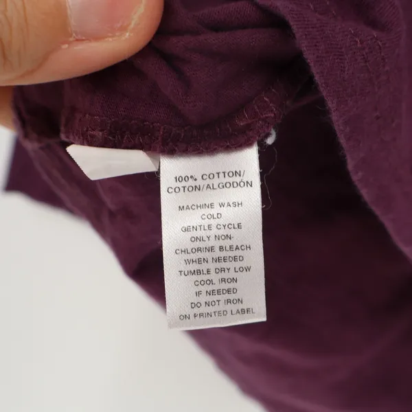 Ann Taylor Loft T-Shirt Womens M Maroon Cotton Long Sleeve Crew Neck Pullover - Image 4