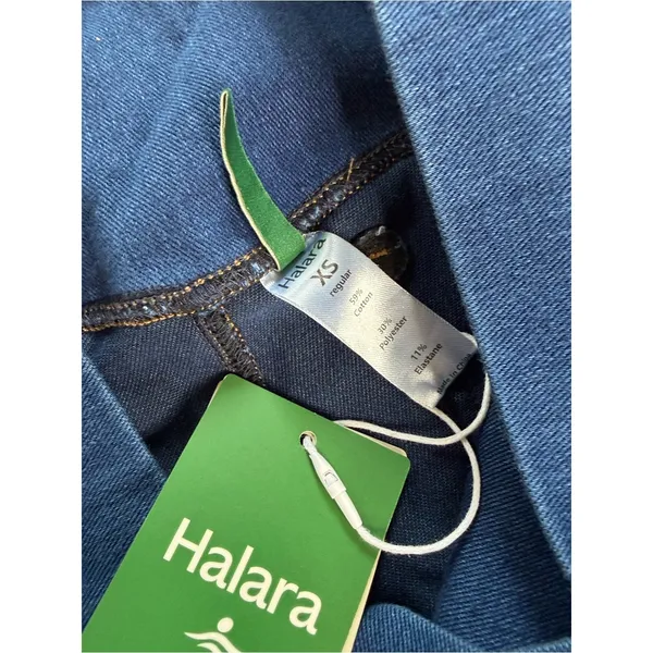 Halara Flex Blue Crossover Waist High Rise Flare Jeans NWT XS Reg - Image 4