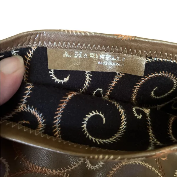 A. Marinelli Victorian style embroidered leather boots size 7 1/2 - Image 6