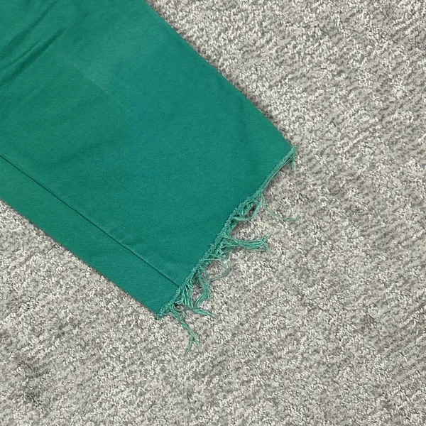 Wrangler Silver Lake Jeans Womens 9 Western Green USA Vintage 80s 27x28 Raw Hem - Image 5