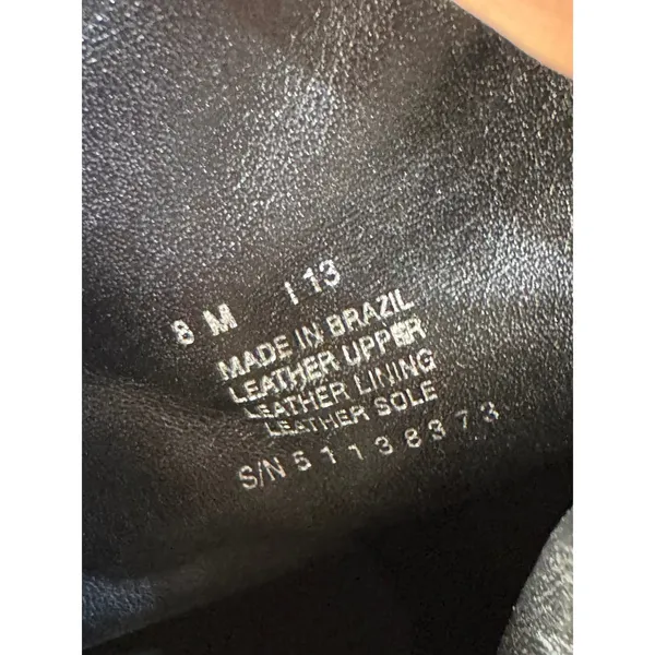 Tory Burch Leather Ankle Booties Women Size 8 Black Block Heel‎ Minimalist Chic - Image 8