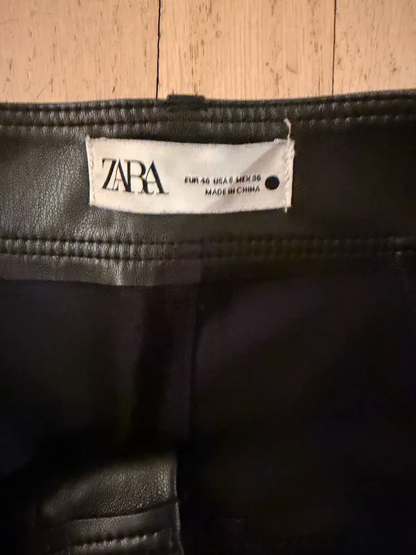 ZARA Leather Faux Pants - Image 2