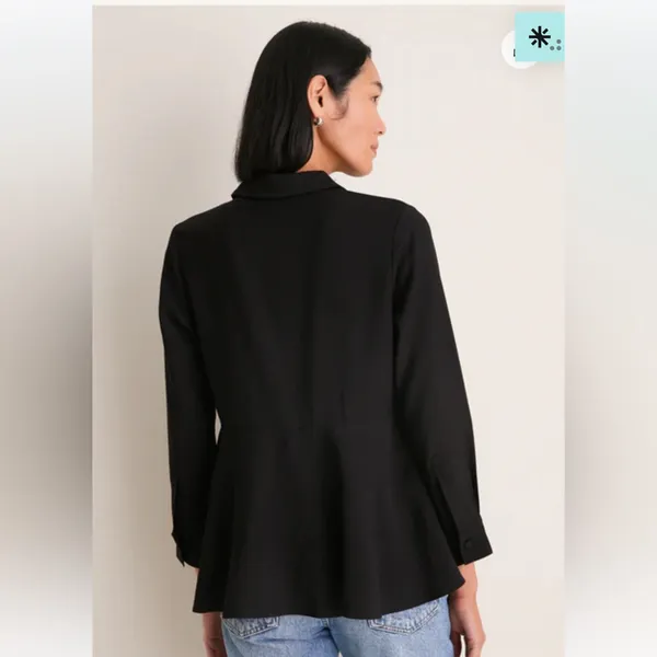 New With Tags Tuckernuck Pomander Place Black Aspen Blouse Sz M - Image 4