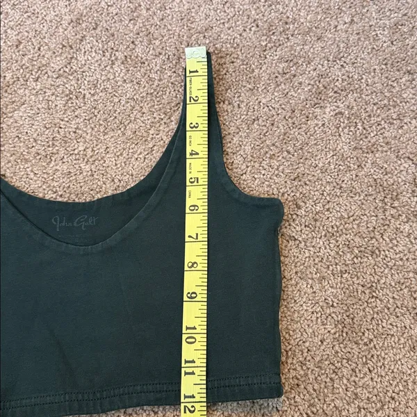 Brandy Melville Lydia Dark Green Crop Top - Image 7