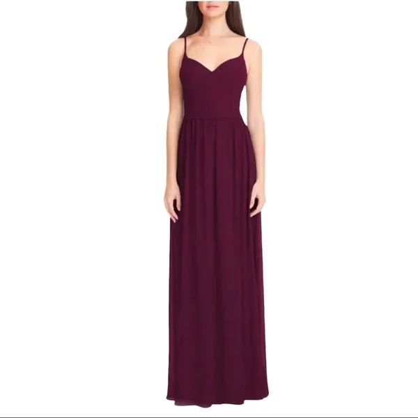 Bill Levkoff Chiffon A Line Gown Size 2 - Image 12