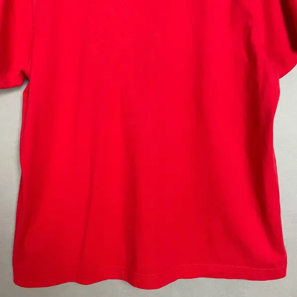 Vintage Lauren Ralph Lauren T-Shirt Red FLAWS Short Sleeve Crest Logo Women‎ Lrg - Image 6