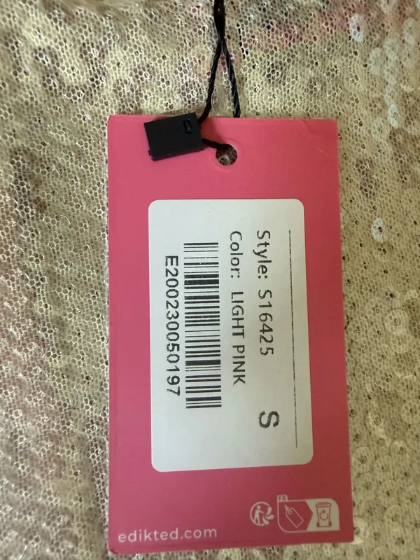 Edikted Riki Sheer Sequin Maxi Skirt in Light Pink - Image 5