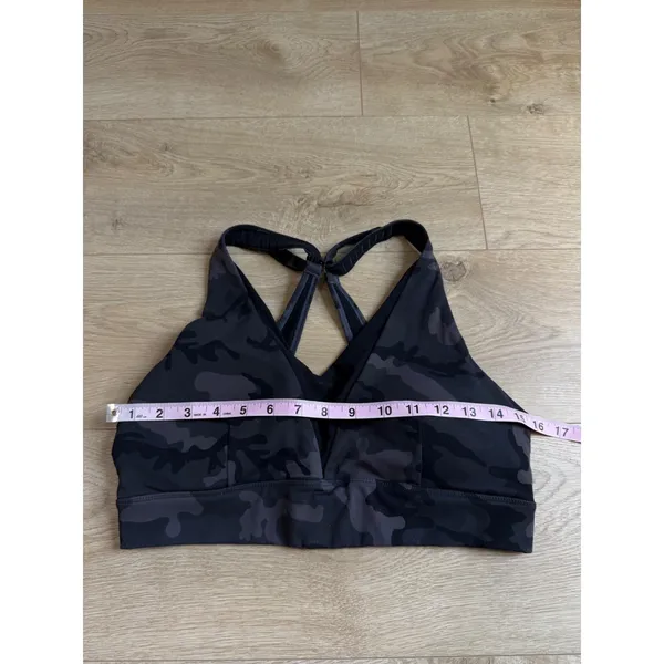Zyia Active Camo adjustable mesh sports bra gray black padded size L - Image 6