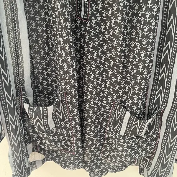 Free‎ People "Feather in the Wind" Sheer Boho Airy Embellished Tunic Size S - Image 2