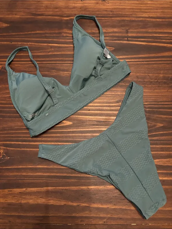 Aerie green medium scoop cheeky bikini - Image 2