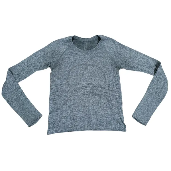 Lululemon Swiftly Tech Long Sleeve Top 2.0 Size 6 Gray Running Yoga Pilates Gym - Image 2