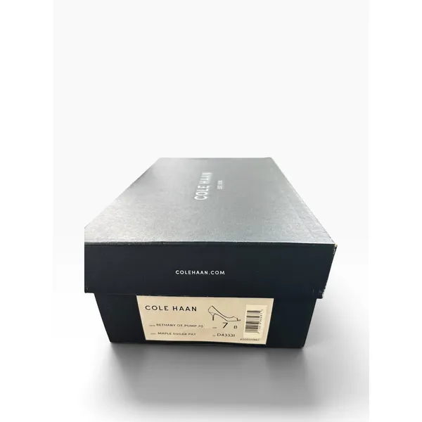 Cole Haan Bethany Open Toe Pump 7 Black Suede d'Orsay Stiletto Heels - Image 3