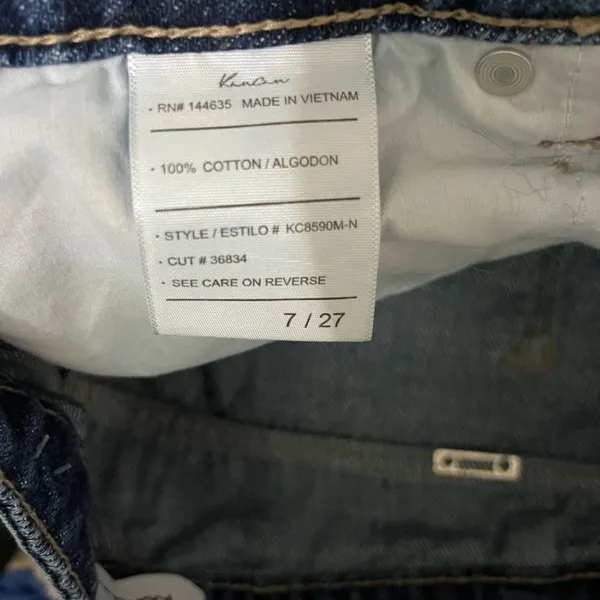 Kancan Jovana ultra‎ high rise distressed cuff button fly jean shorts size 27 - Image 7