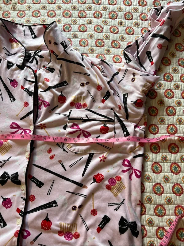 Kate Spade All Dolled Up Makeup Bows Pajama Top size large - Image 5