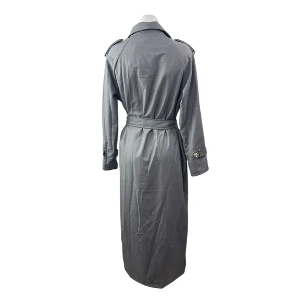 NEW Lioness Trencherous Women Slate Gray Double Breasted Tie Trench Coat Size XS - Image 4