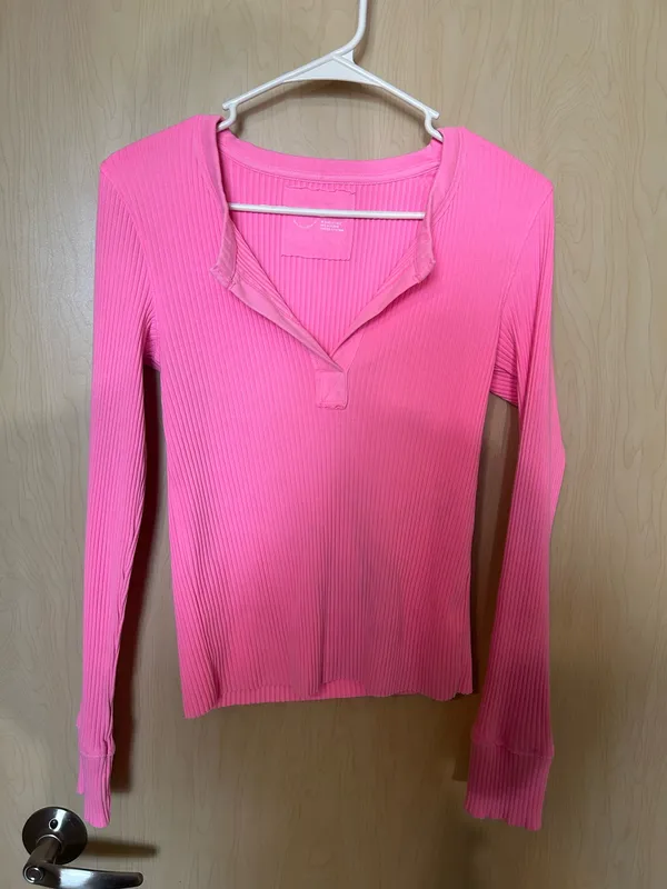 Aerie Fireside Long Sleeve Henley T-Shirt - Image 2