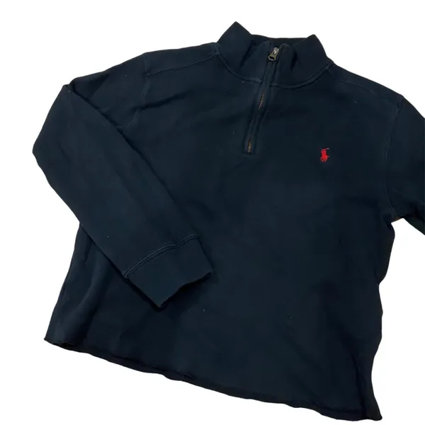 Vintage Ralph Lauren Dark Forest Green 1/4 Zip Sweater 🔥 - Image 3