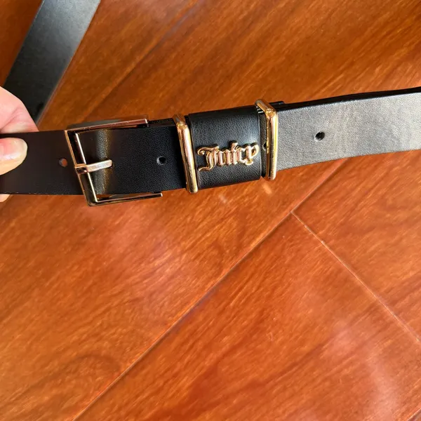 Juicy Couture Black Belt with Gold Accents L/XL - Image 5