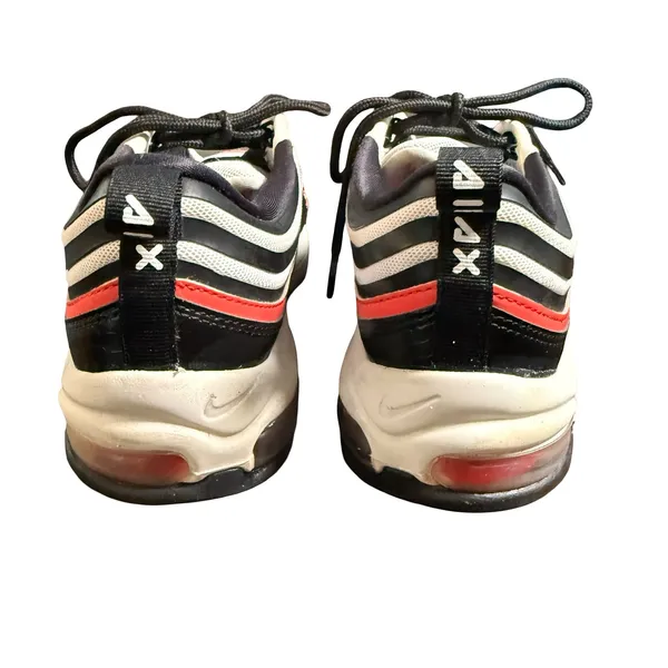 Nike Air Max 97 Black White Red Croc Print Sneakers Chicago Bulls Shoes Womens 8 - Image 2