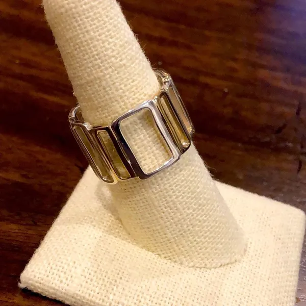 SILPADA Sterling Silver and Gold Tone Framework Two Tone Ring Sz 6 - Image 2