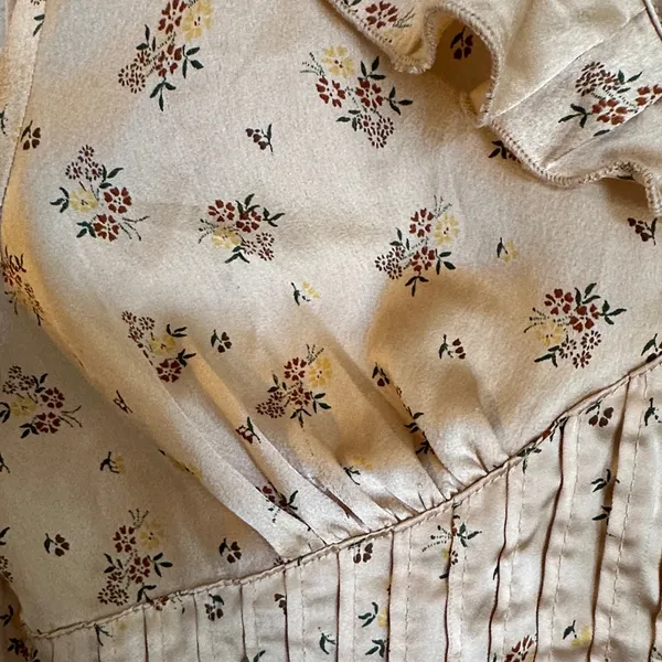 Free People Isabella Silky Floral Ruffle Top - Image 6