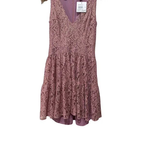 ZAC Zac Posen mauve/gold lace cocktail dress Size 6‎ - Image 6