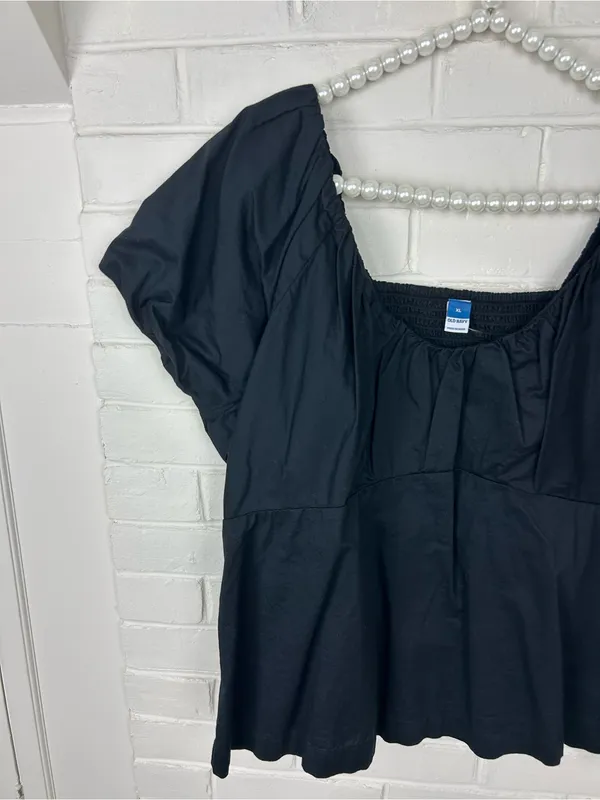 Old Navy Black Cotton Top Size XL - Image 3