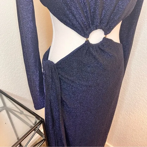 MESHKI Navy Christina Backless Wrap Dress‎ Size L NWT - Image 10