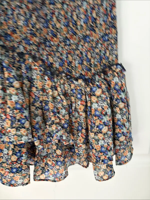 Kiss the Sky Urban Outfitters Smocked Puff Short Sleeve Floral Mini Dress XS - Image 6