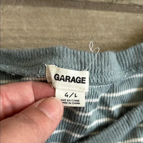 Garage Gray blue Striped Short Sleeve Tee - Image 2