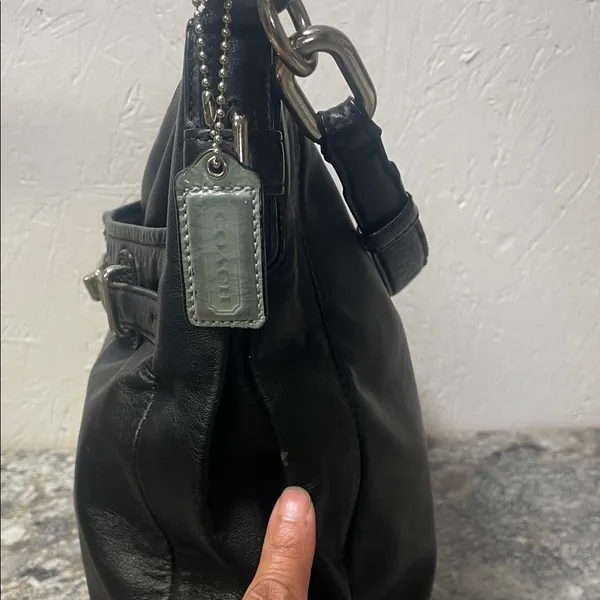 Y2K Authentic Coach Black Leather Chelsea Hobo Shoulder Bag Classic Chic - Image 4