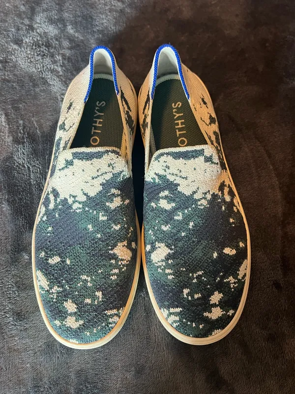 Rothy’s Slip-on Sneakers Sea Green Shibori 8.5 - Image 3