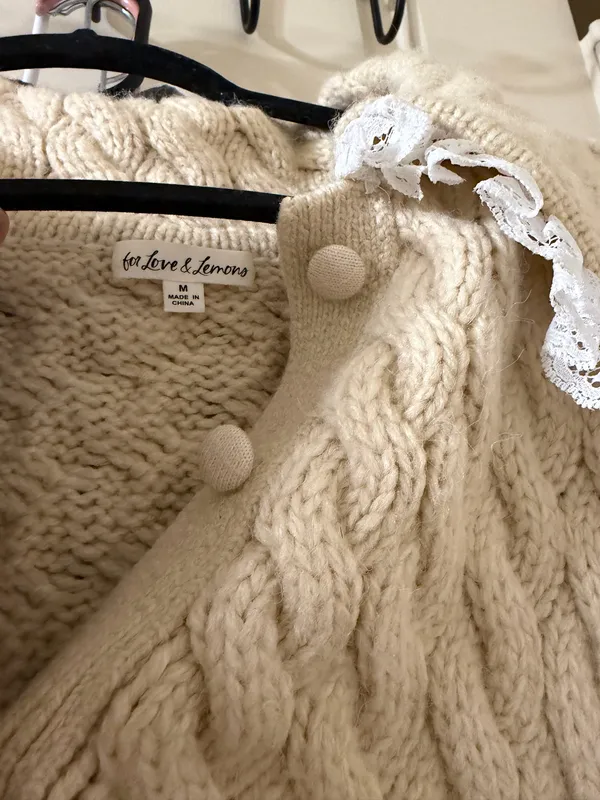 For Love & Lemons Cardigan Knit Sweater - Image 3