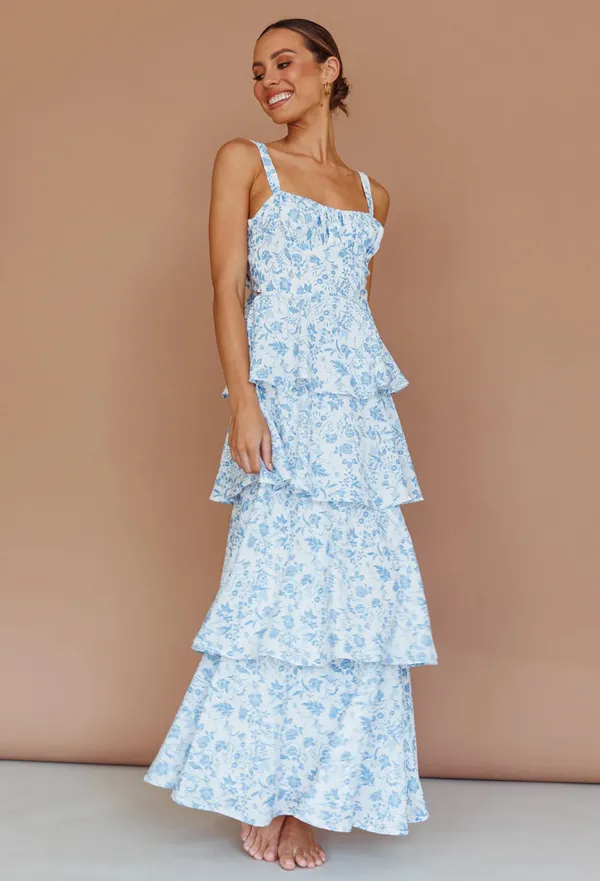 Selfie Leslie Dress Provence Bloom Tiered - L - Image 4